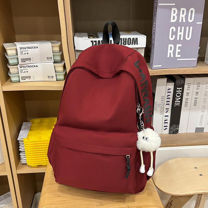 Women's backpack Alphabet casual backpack High value schoolbag Versatile simple student Korean version Large capacity backpack