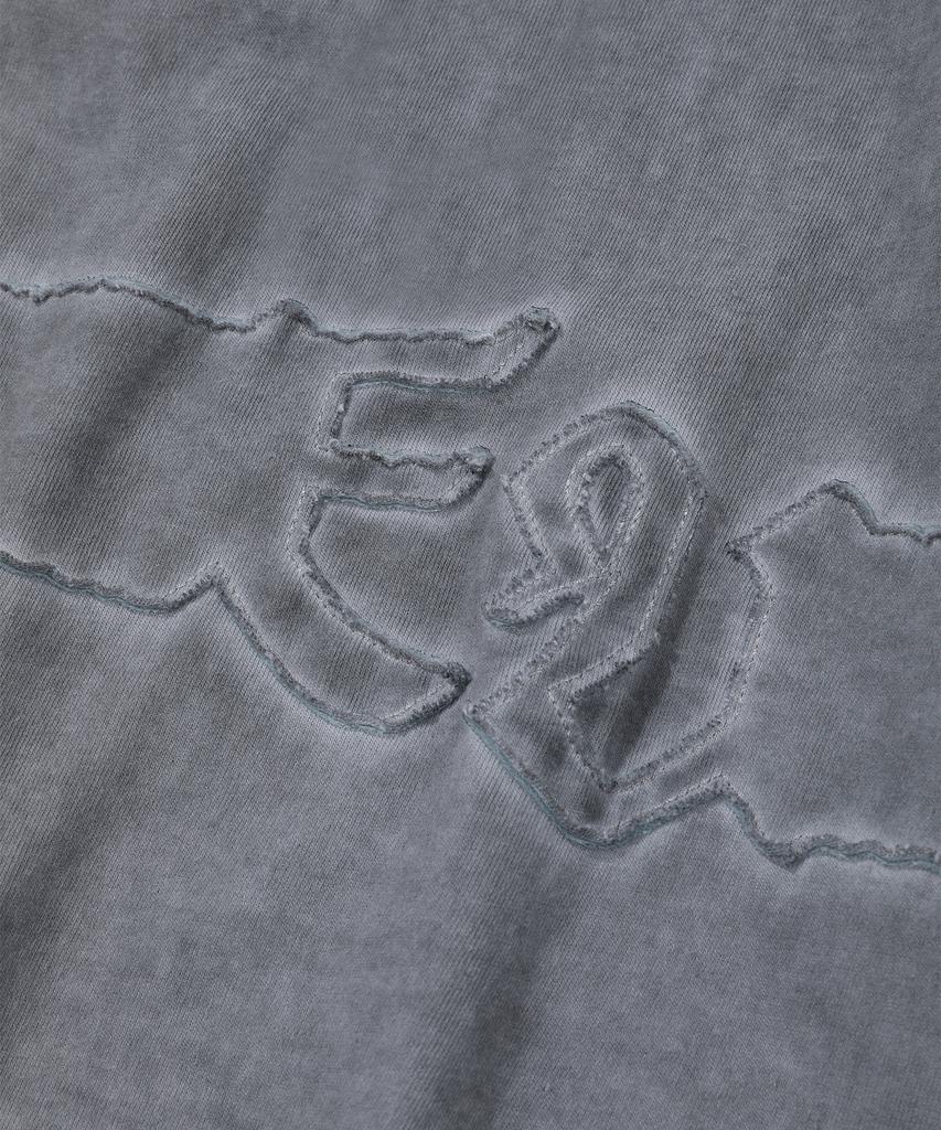 EPISODE UNTITLED Luna Washed Signature Applique T-Shirt_Blue Gray