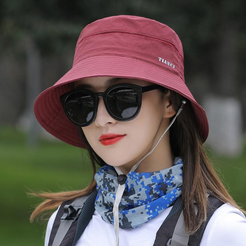 Fisherman Hat Summer Outdoor Sun Protection Breathable Wide Brim For Women