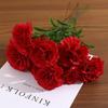 Carnation Silk Flower Bouquet For Home Office Wedding Decor Photography Prop