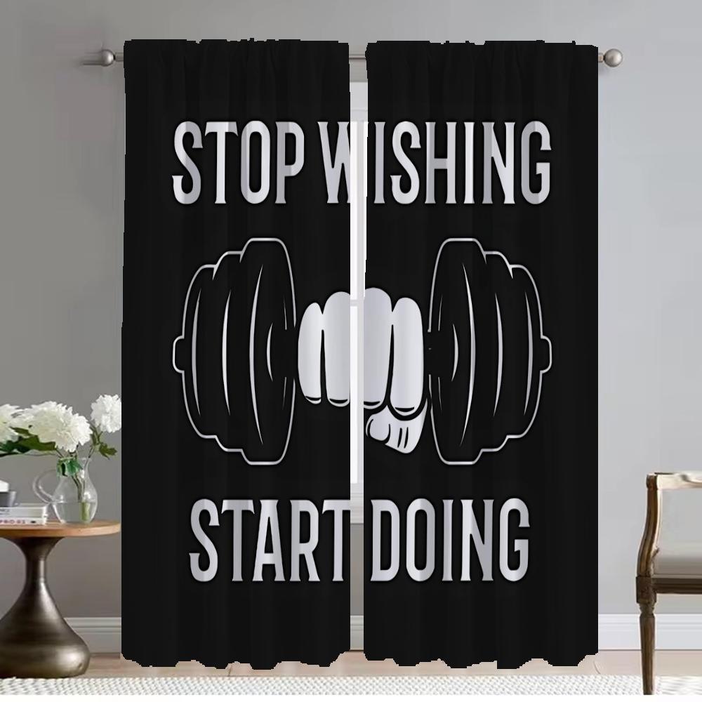Gym Curtains for Bedroom Living Room Curtain Partition Shades Anti-mosquito Curtains 2 Pieces Halloween Decoration Kitchen Child