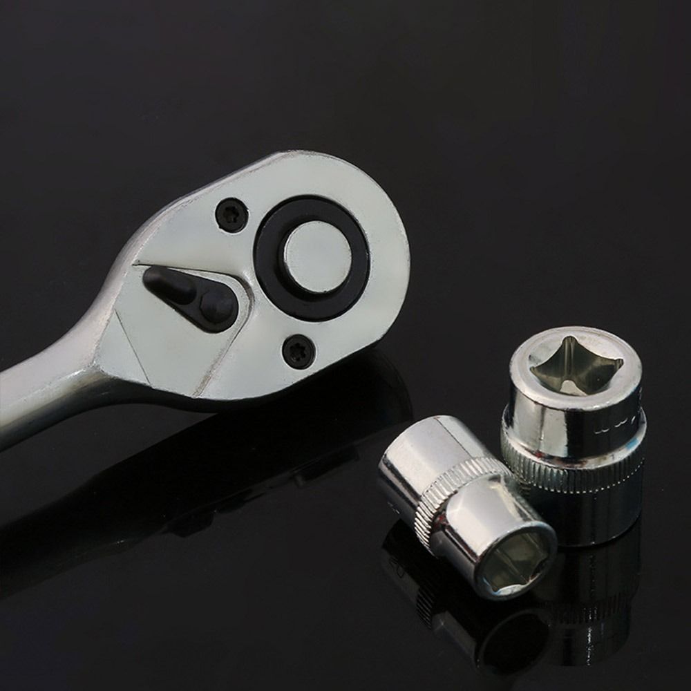 12-teiliges/Set 4-13mm Ratschen-Steckschlüssel-Set Reversibel Schnellverschluss 1/4"-Antriebsschlüssel Werkzeugsatz Multifunktionale Schwerlast