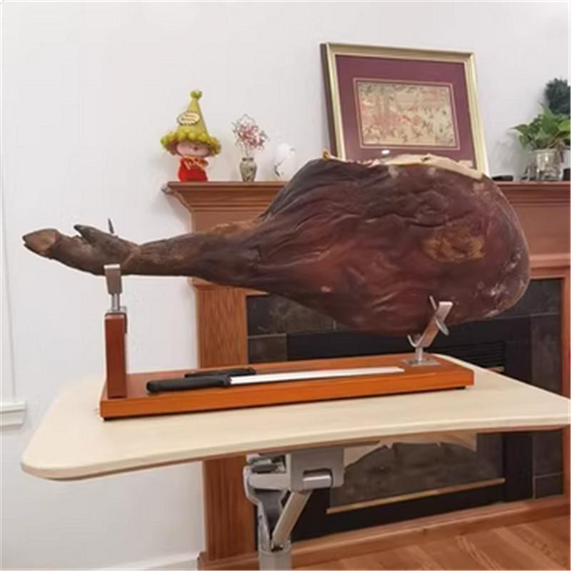 Spanish Ham Stand Solid Wood Cut Iberian Ham Special Stand Stainless Steel Stand Solid Wood Ham Rack Tomahawk Steak Plate