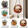 Pumpkin Party Decor Halloween Acrylic Hanging Decoration, Cartoon Ghost Ornament with Bell Bell, Suncatcher for Indoor Outdoor Holiday Ornaments