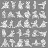 62 Kung Fu Moves Graffiti Personalized Chinese Style Guka Creative DIY Mobile Phone Case Suitcase Stickers Waterproof
