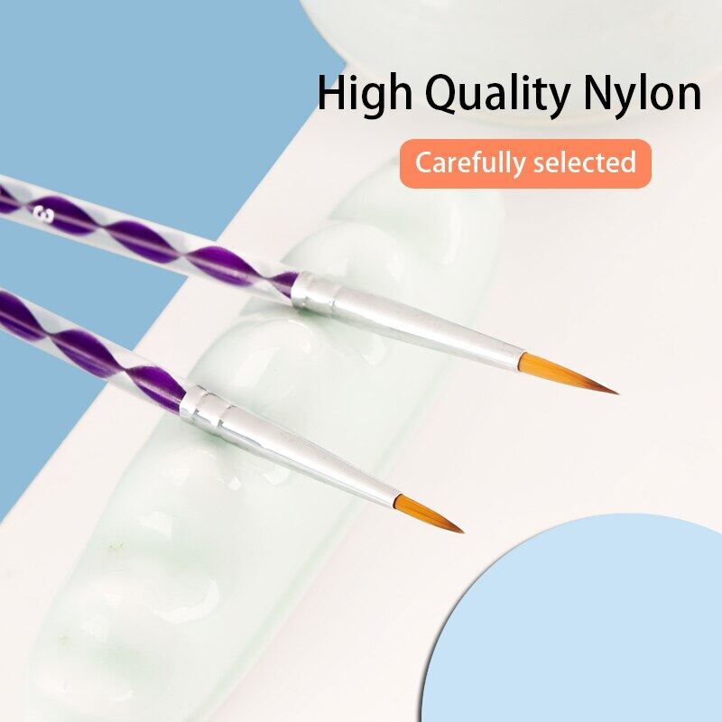 JOWOART Kunstpinsel mit sehr feiner Spitze, Nylonhaar, 9-teilig, Aquarell, transparente Farbe, Stab, Hakenlinie, Strichstift, Zeichnungszubehör