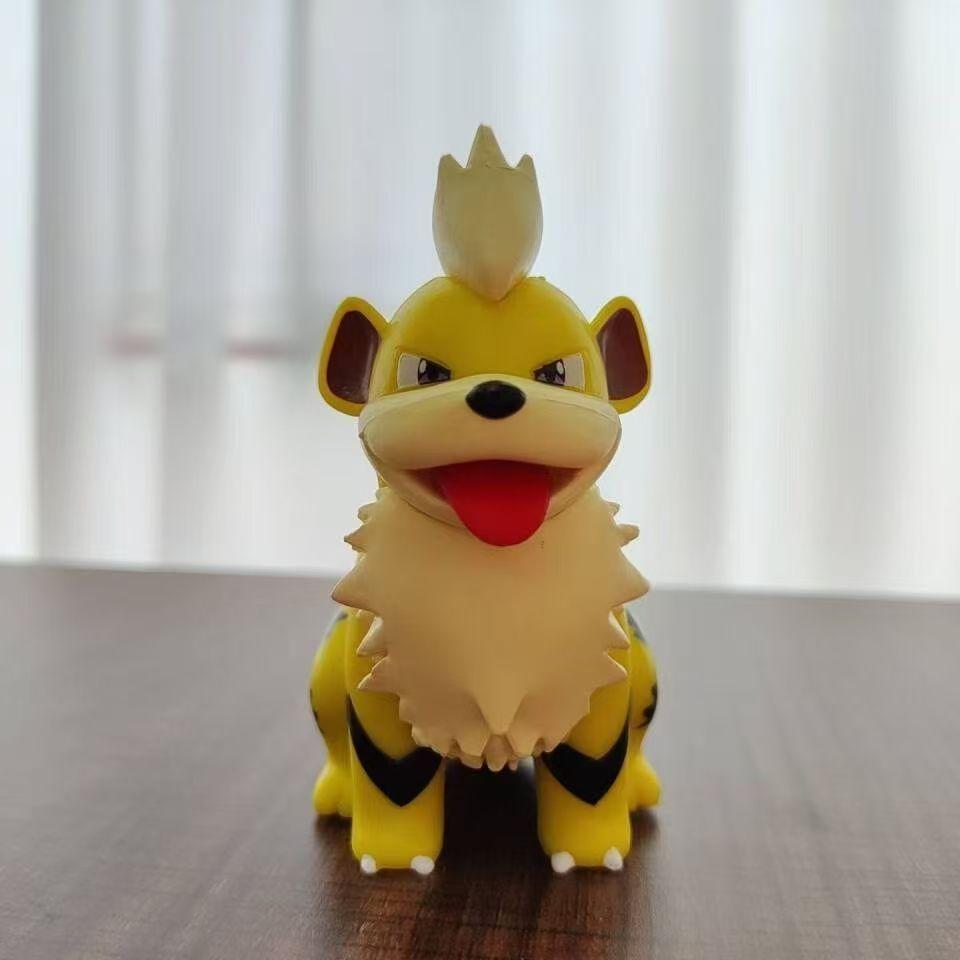 8cm Cartoon Charmander Model Wear A Cubone Helmet Anime Figure Pokemon GK Boy Collection Desktop Decoration Ornament Toy Gift