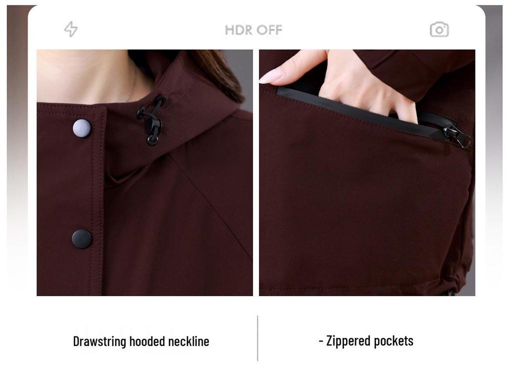 Women's Casual Hooded Jacket - 2024 Spring/Autumn Fashion, Loose Slim Fit, Petite Mom Style, Short Pure Cotton Top