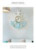 Vintage Mediterranean Ship Wheel Wall Clock - Distressed Wooden Decor for Living Room or Bar