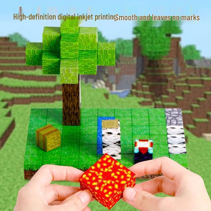 Magnetic World Cube Building Blocks: Educational DIY Model & Construction Toy