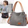 Retro Canvas Women's Crossbody Handbag - Casual Solid Color Shoulder Bag for Students