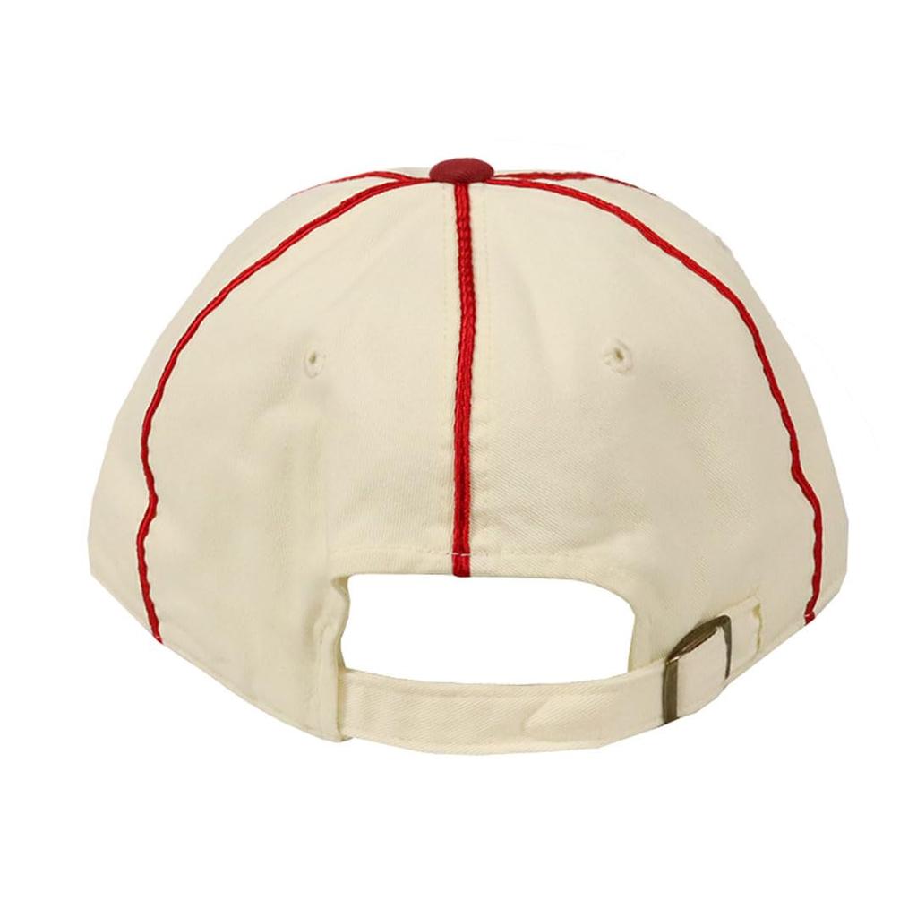 [American Needle] Cap Kansas City Monarchs Negro League Logo Hat Men's Women's MiLB Low Cap Unisex Ivory x Dark Red