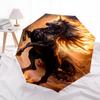 Mythical Beast, Fiery Horse- Automatic umbrella, Four Seasons Portable Folding Umbrella, Suitable for Men and Women, Travel, Daily Compact U