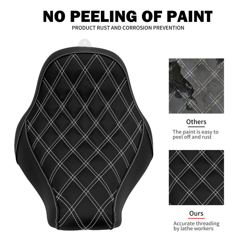 Motorcycle Driver Solo Seat Low Profile Pillion Cushion Seat For Harley Softail Breakout FatBoy Street Bob Standard Deluxe 18-Up