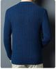 Winter Men's Wool Blend Jacquard Sweater: Thickened Long Sleeve, Half-High Collar, Fashion Casual for All Ages