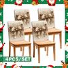 2/4/6pcs/set 45x55cm Christmas Bow Chair Cover Table Decoration Dining Seat Chair Covers Dining Room Bar Party Banquate