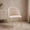 Fargo Gold Velvet Beige Velour Chair