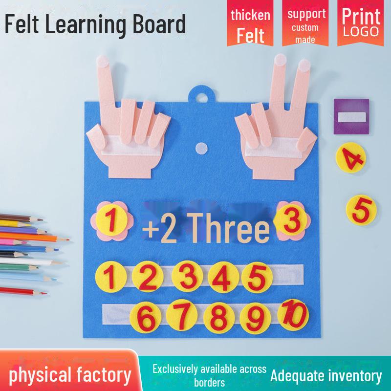 

Интерактивная детская мультипликационная доска из фетра - самодельная творческая игрушка для раннего обучения с функцией счета пальцев