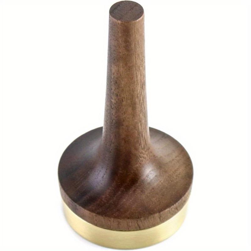 

Деревянный держатель колец для ювелирных изделий из черного орехового дерева с латунной подставкой, современный подарок на годовщину свадьбы 1pc