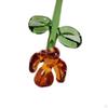 Mini Glass Flower Artificial Craft Faux Branch Small Gifts Floral Figurine for Indoor Party