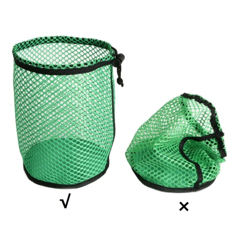 3 Piece/set Lightweight Nylon Mesh Golf Ball Bags Storage Organiser Case for Organized Storage and Adjustable Strap