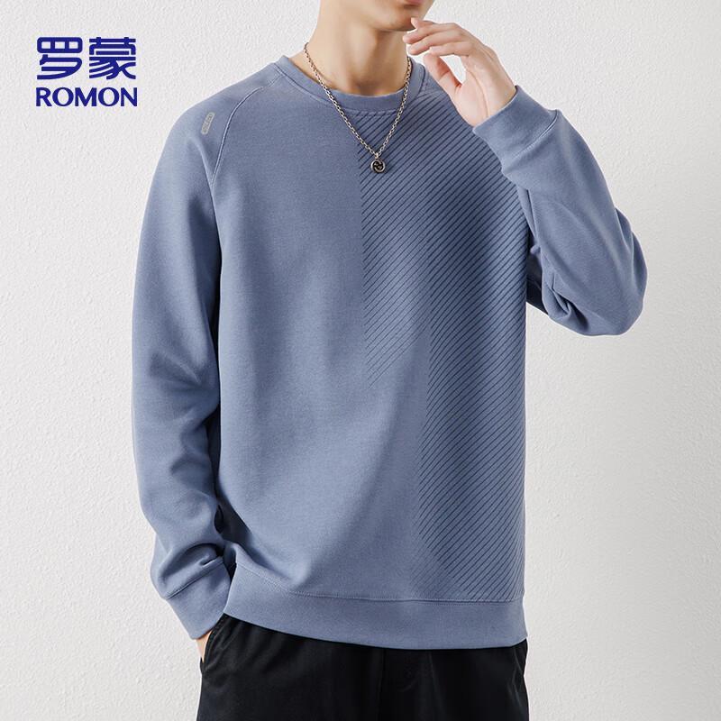 Romon Men's Casual Crew Neck Long Sleeve Sweatshirt