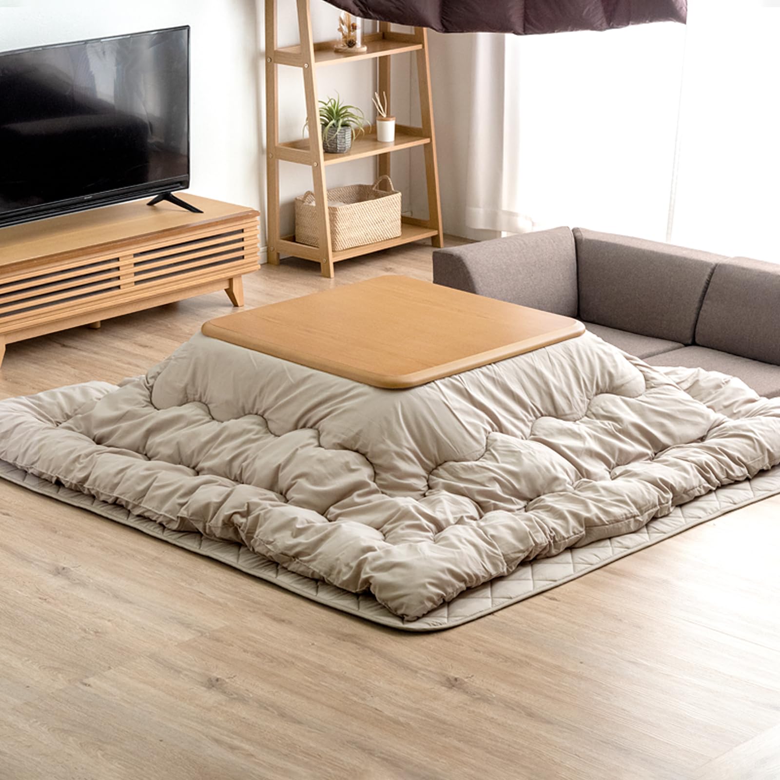 

Tansu no Gen Kotatsu Futon Comforter Mattress Set 2 Piece Set Peach Skin Washing Volume Kotatsu Sizes Square Bed Set 61140263 + [совместимо с 60-90 см]