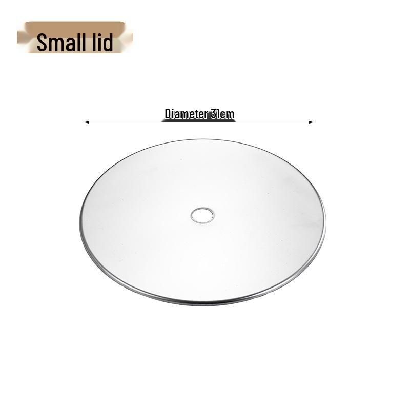 Korean-Style Stainless Steel Round BBQ Grill & Fire Pit with Non-stick Baking Pan