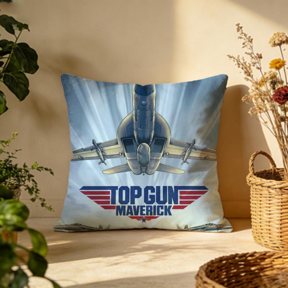 Trendy TTop Gunable Cushion Cover Versatile DoubleSided Pillow Case Fit for Sofa Bed Car Daily Decor