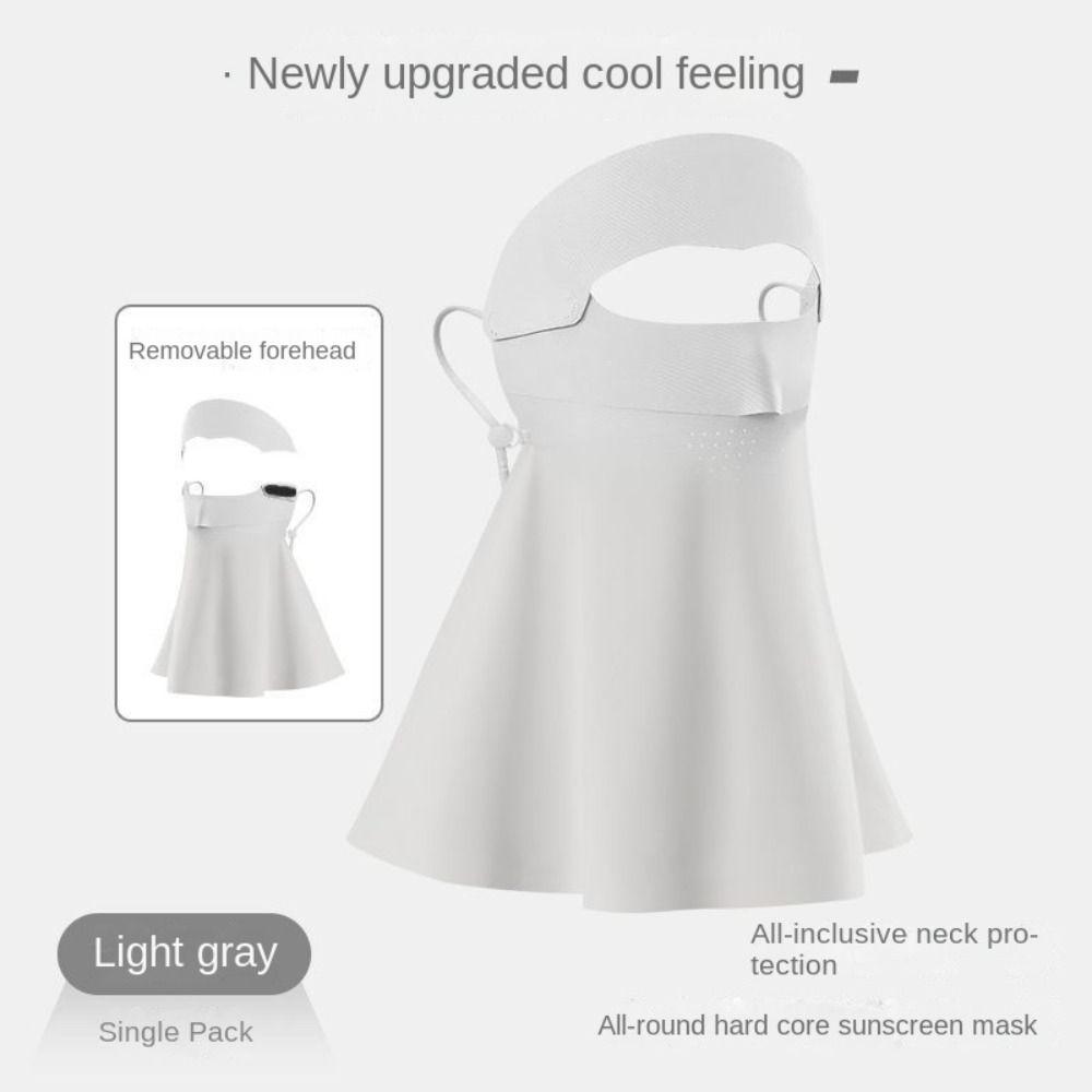 Sun Protection Mask Seamless Removable Mask UV Protection Long Veil Face Mask