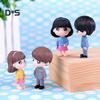 2Pcs/Set Boy Girl Cartoon Doll Miniature Ornaments Garden Dollhouse Decoration