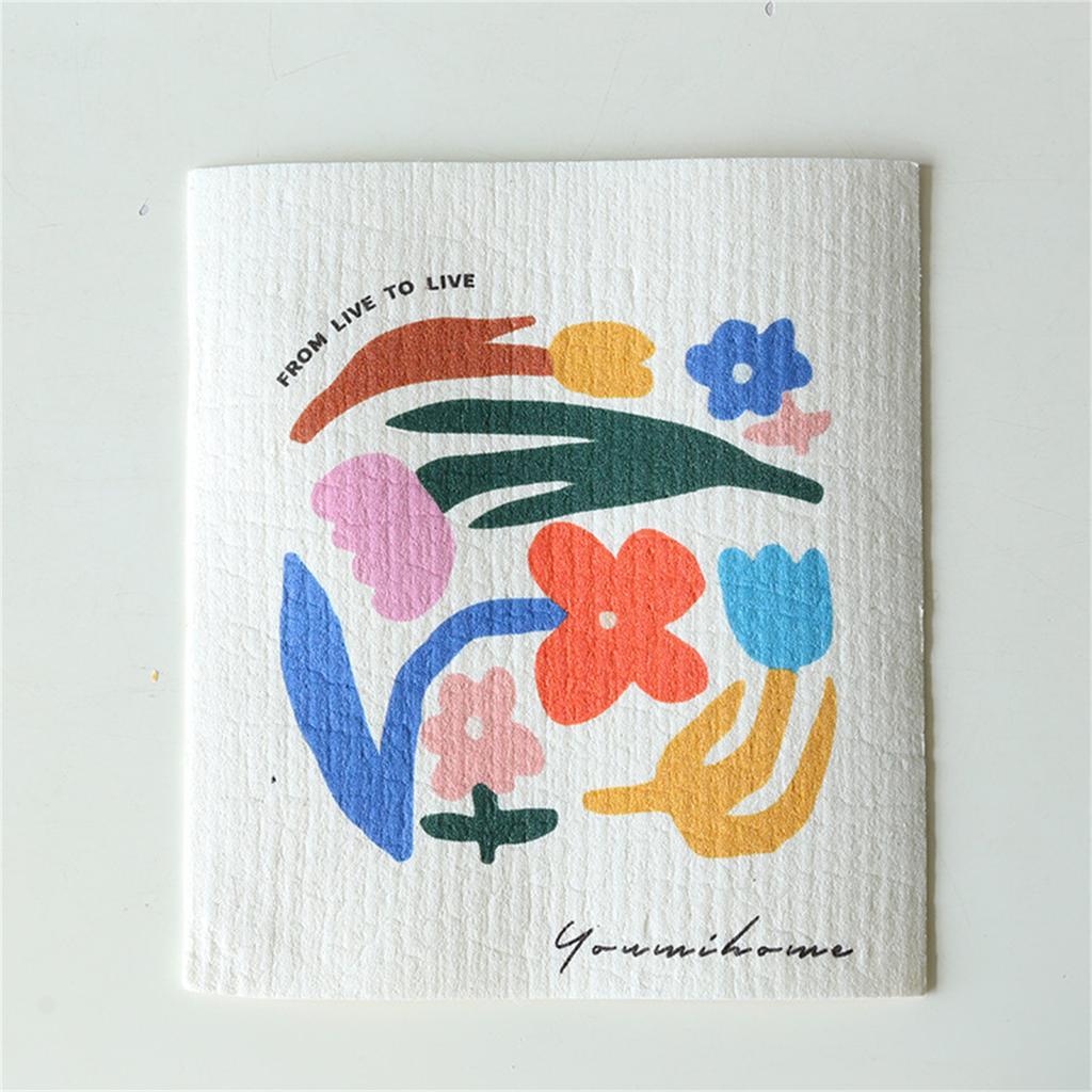 Reusable Paper Towels Dish Cloths For Washing Dishes Wood Pulp Cotton Dishcloth Dish Rags For Kitchen