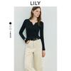 LILY Acetate Slim Fit Knitted Sweater with Tencel