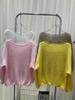 Spring and Summer New Loose Sequins Soft Waxy Knitted Sweater Top Thin Gentle Wind Sweet High Sense Pullover Woman