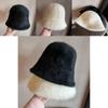 Wool Blend Fuzzy Bucket Hat With Wide Brim For Winter Warmth And Fashion