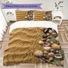 Beach Seagull Shell Pattern Bedding uilt Set uilt Cover Pillowcase Home Decoration Birthday Gift (1 * duvet cover + 2 * pillowcase without core)