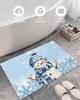 Christmas Snowman Snowflake Bathroom Mat Bedroom Bedside Foot Mat Entrance Welcome Door Mat Balcony Hallway Rug Xmas Decorations