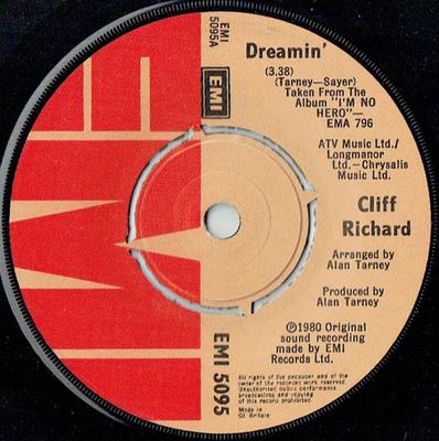 7inch Record CLIFF RICHARD - Dreamin' EMI5095 EMI 1980 UK Rock Used