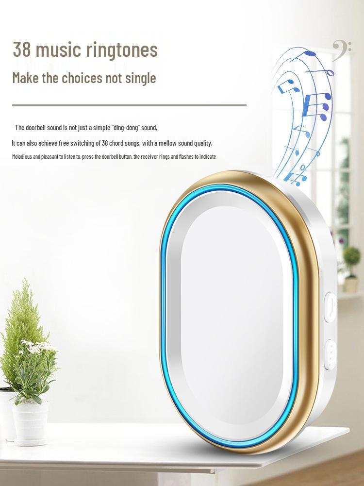 Smart Waterproof Wireless Doorbell with Ultra-Long Range and Ding-Dong Caller, Ideal for Home and Elderly Use