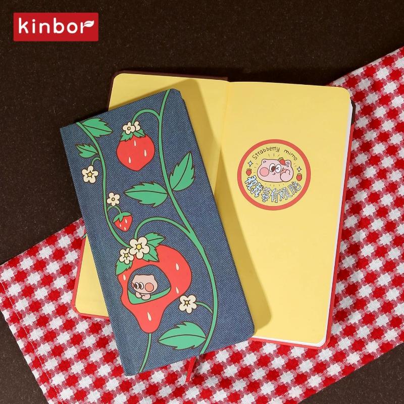 Kinbor 'Week'Journal Planner Notebook,Hardcover Cutie with Dreamy Illustrations&Self-Refill Layout Perfect for Studygram