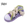 Dog Housebreaking Toy Sneaker Shape Chew Toy, Interactive Pet Tug with Tough For Dogs Squeaker, Oxford Cloth Bite Resistant for Small Medium Rope
