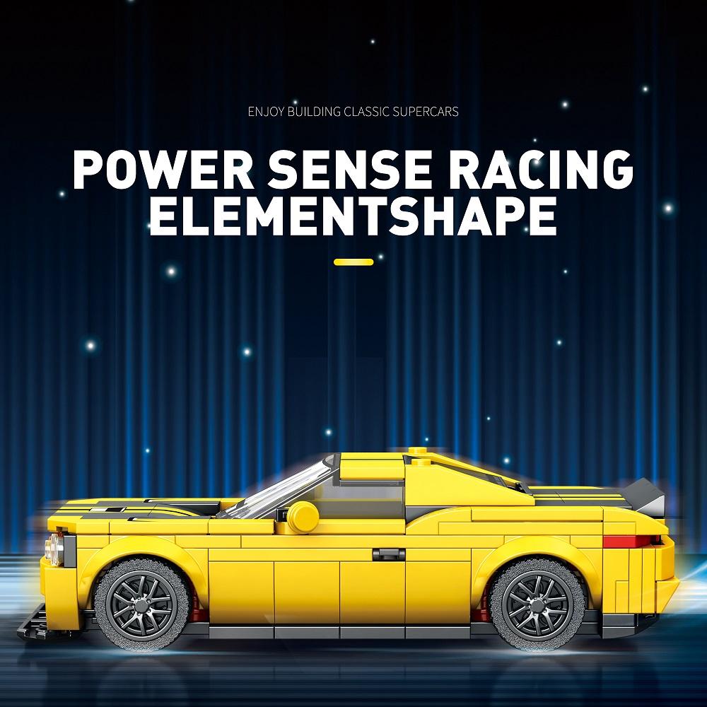 336 Pieces DIY Car Building Blocks Kit Model Car Kit for Display and Collectible Race Car Building Toy for Boys and Adults