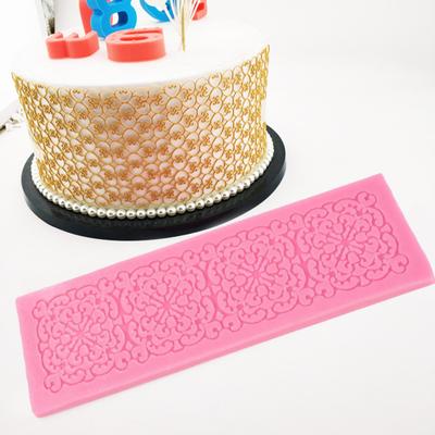 Convenient Chocolate Mold Easy Demoulding Practical Lace Embossed Mat Silicone Baking Tool