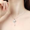 925 Silver Platinum Plated Pearl Key Women's Necklace