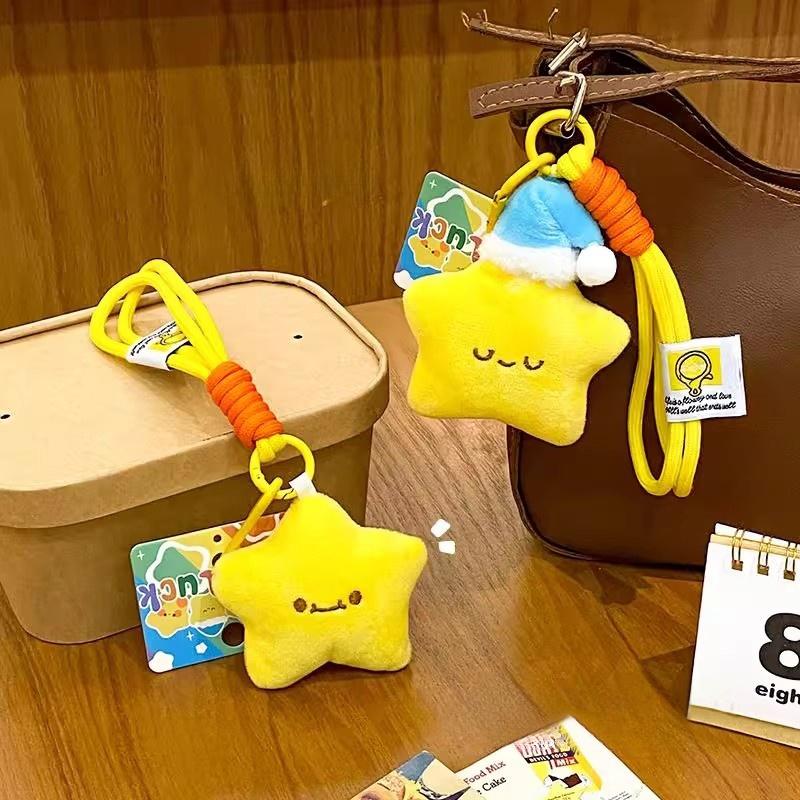 Star Keychain for Bags Party Favors Gifts Cartoon Star Keychains Accessories Christmas Decoraitons 2025 New Year Gifts