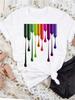Maycaur New Nail Polishl Women's Fashion Tops 90s Girls Streetwear Casual Short Sleeve T-shirts Women's T-shirts Female Tops Tee
