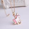 Pink 3pcsset Horse Unicorn Jewelry Sets For Women Earrings Necklaces Best Gifts