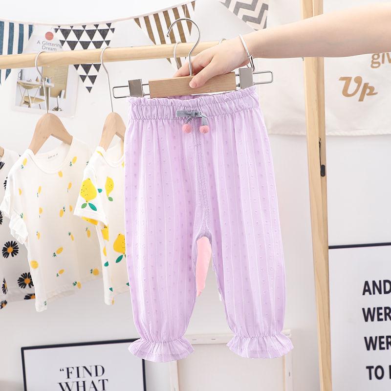 New Summer Pants for Girls Lantern Pants Loose Children's Mosquito Repellent Pants Thin Design for Girls