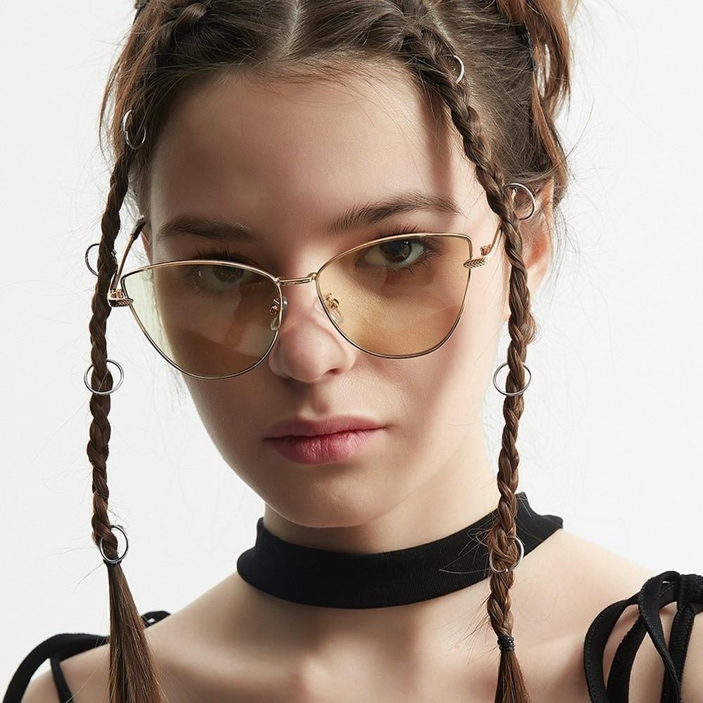 Zinc Zinc Alloy Frame UV400 Eyewear Multicolor Big Frame Sun Glasses Vintage Cat Eye Sunglasses  Outdoor