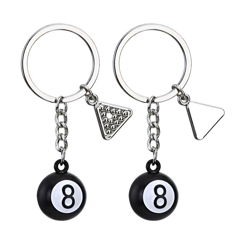 Portachiavi biliardo personalizzato mini simulazione nero 8 ciondolo portachiavi biliardo ciondolo zaino piccolo regalo